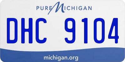 MI license plate DHC9104
