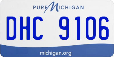 MI license plate DHC9106