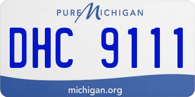 MI license plate DHC9111
