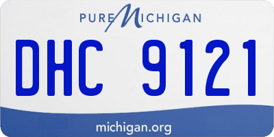 MI license plate DHC9121