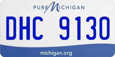 MI license plate DHC9130