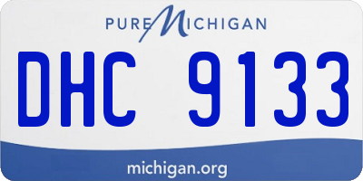 MI license plate DHC9133