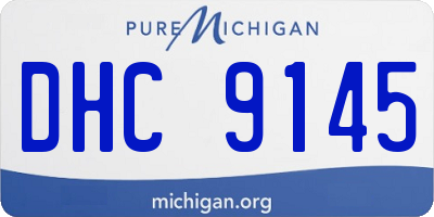 MI license plate DHC9145