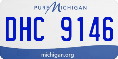 MI license plate DHC9146