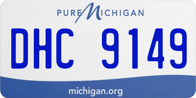 MI license plate DHC9149