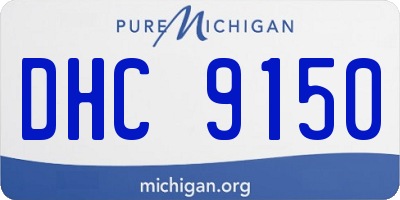 MI license plate DHC9150