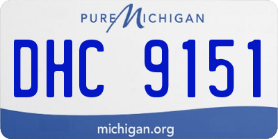 MI license plate DHC9151