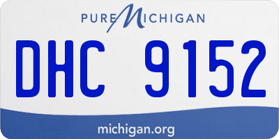 MI license plate DHC9152