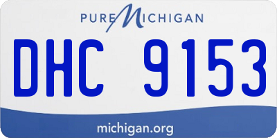 MI license plate DHC9153
