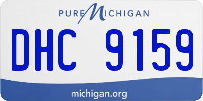 MI license plate DHC9159