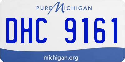 MI license plate DHC9161