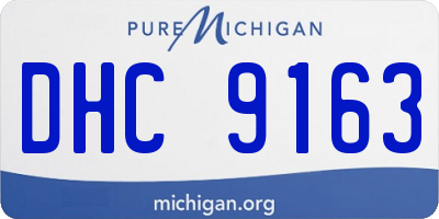 MI license plate DHC9163