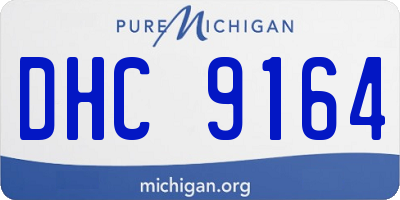 MI license plate DHC9164