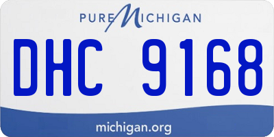 MI license plate DHC9168