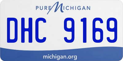 MI license plate DHC9169