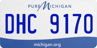 MI license plate DHC9170