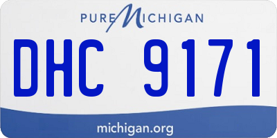 MI license plate DHC9171