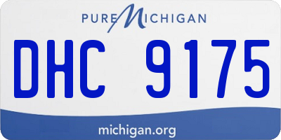 MI license plate DHC9175
