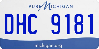 MI license plate DHC9181