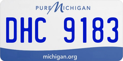 MI license plate DHC9183