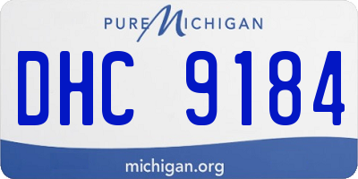 MI license plate DHC9184