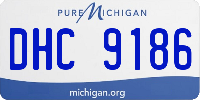 MI license plate DHC9186