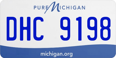 MI license plate DHC9198