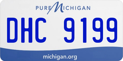 MI license plate DHC9199