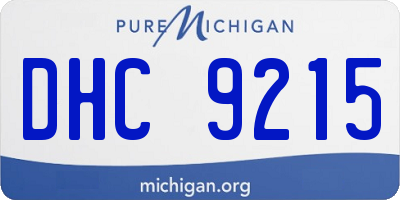 MI license plate DHC9215