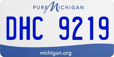 MI license plate DHC9219
