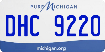 MI license plate DHC9220