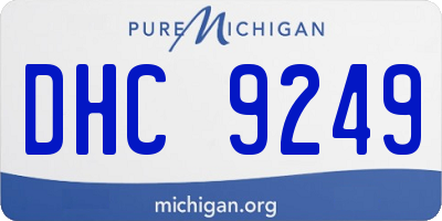MI license plate DHC9249