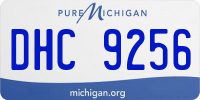 MI license plate DHC9256