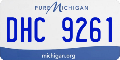 MI license plate DHC9261