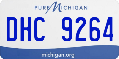 MI license plate DHC9264