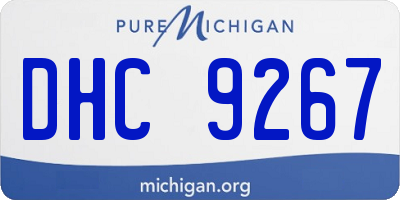 MI license plate DHC9267
