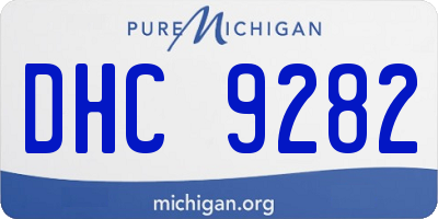 MI license plate DHC9282