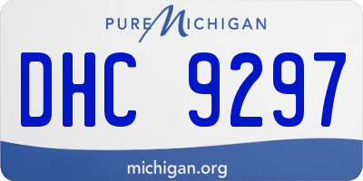 MI license plate DHC9297