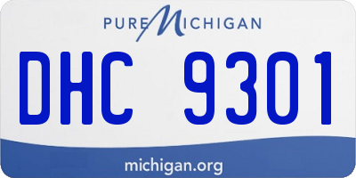 MI license plate DHC9301