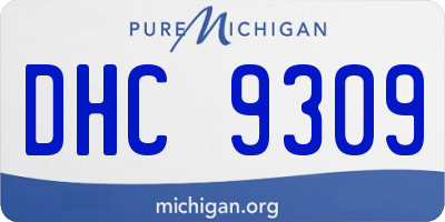 MI license plate DHC9309