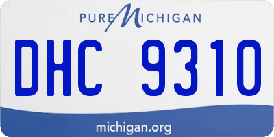 MI license plate DHC9310