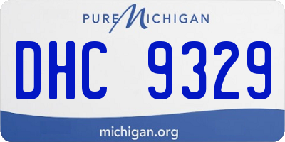 MI license plate DHC9329