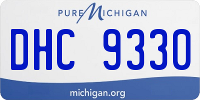 MI license plate DHC9330