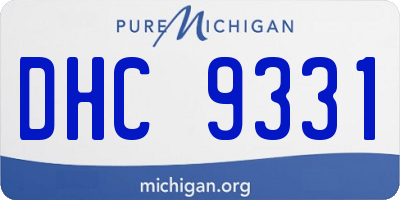 MI license plate DHC9331