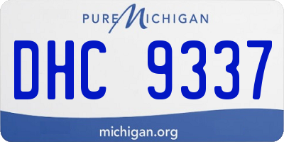 MI license plate DHC9337