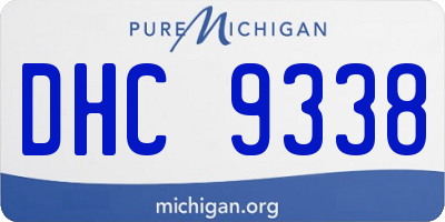 MI license plate DHC9338