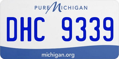 MI license plate DHC9339