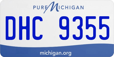 MI license plate DHC9355