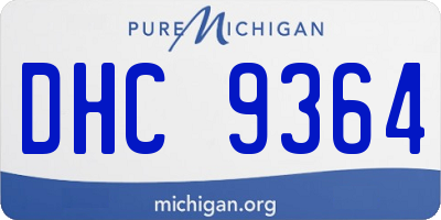 MI license plate DHC9364