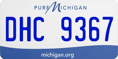 MI license plate DHC9367